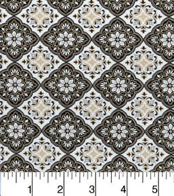 buttercream audrey collection cotton fabric-gray quatrefoil metallic|2 YD PC.